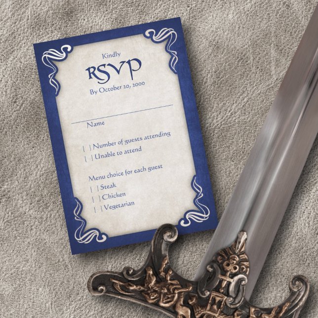 Celtic Viking Dragon Wedding RSVP Card (Creator Uploaded)