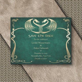 Celtic Viking Dragon Wedding Save The Date