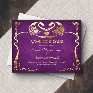 Celtic Viking Dragon Wedding Save the Date Card