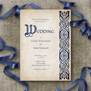 Celtic Viking Fantasy Wedding Invitation
