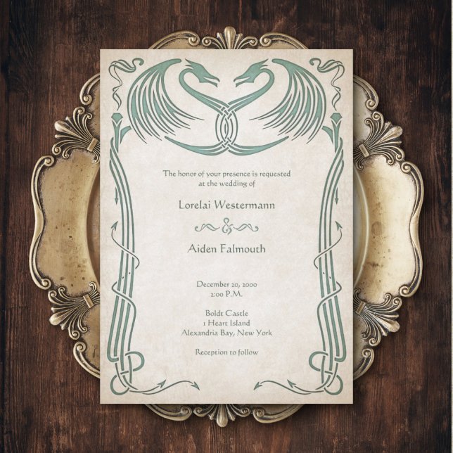 Celtic Viking Fantasy Wedding Invitation (Creator Uploaded)