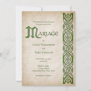 Celtic Viking Fantasy Wedding Invitation