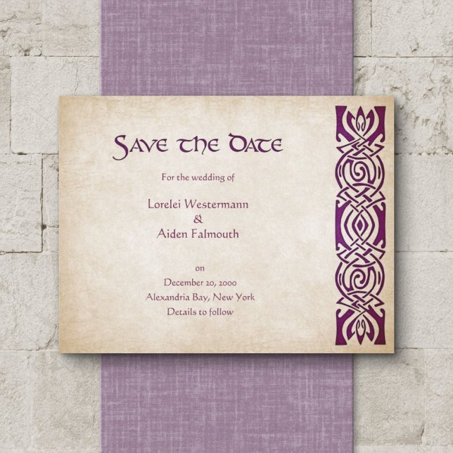 Celtic Viking Fantasy Wedding Save The Date (Creator Uploaded)