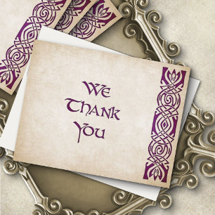 Celtic Viking Fantasy Wedding Thank You Card