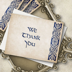 Celtic Viking Fantasy Wedding Thank You Card