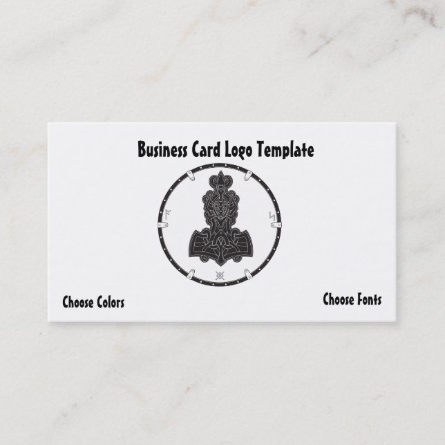 Celtic Viking Logo Theme Business Card (Front)
