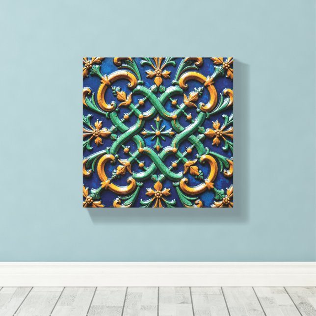 Celtic Vine Canvas Print (Insitu(Wood Floor))
