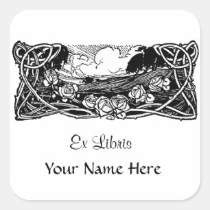 Celtic Vines Landscape Square Sticker