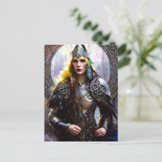 Celtic warrior queen postcard