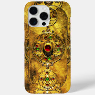 CELTIC WARRIOR SHIELD EMERALD RUBY GEM STONES iPhone 15 PRO MAX CASE