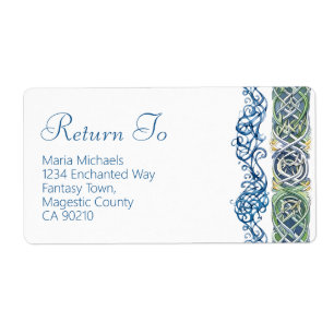 Celtic Watercolor Dragon Return Address Label