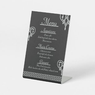 Celtic Weave Hearts in Black Pedestal Sign