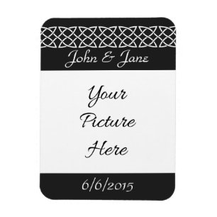 Celtic Weave Hearts in Black Save-the-Date Magnet