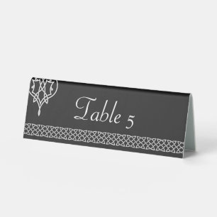 Celtic Weave Hearts in Black Table Tent Sign