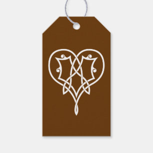 Celtic Weave Hearts in Chocolate Gift Tag