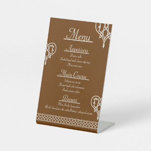 Celtic Weave Hearts in Chocolate Pedestal Sign