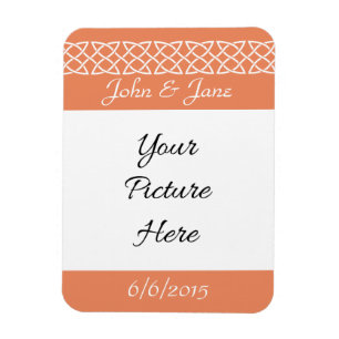 Celtic Weave Hearts in Coral Save-the-Date Magnet