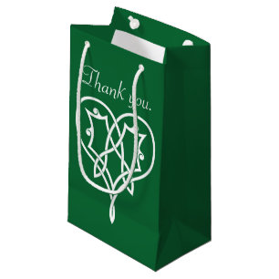 Celtic Weave Hearts in Green Gift Bag