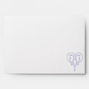 Celtic Weave Hearts in Lavender Envelopes