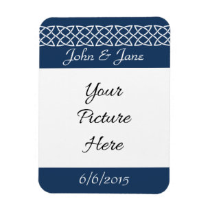 Celtic Weave Hearts in Navy Save-the-Date Magnet