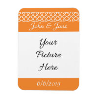 Celtic Weave Hearts in Orange Save-the-Date Magnet