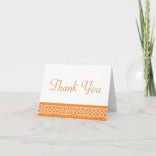 Celtic Weave Hearts in Orange Thank You Card