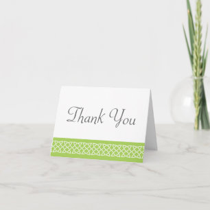 Celtic Weave Hearts in Peridot Thank You Card