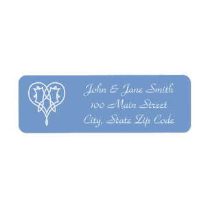 Celtic Weave Hearts in Periwinkle Address Label