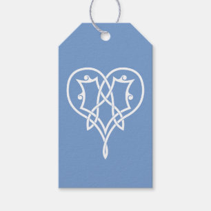 Celtic Weave Hearts in Periwinkle Gift Tag