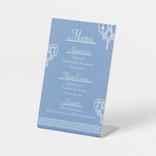 Celtic Weave Hearts in Periwinkle Pedestal Sign