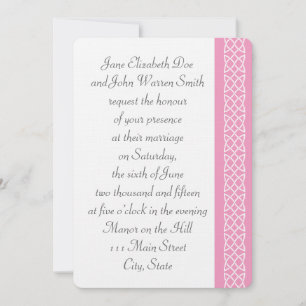 Celtic Weave Hearts in Petal Pink Invitation