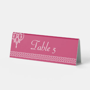 Celtic Weave Hearts in Raspberry Table Tent Sign
