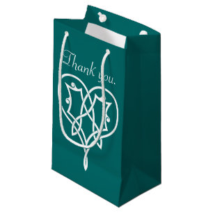 Celtic Weave Hearts in Teal Gift Bag