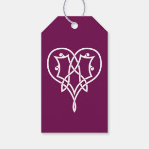 Celtic Weave Hearts in Wine Gift Tag