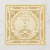 Celtic Wedding Invitation with Claddagh.