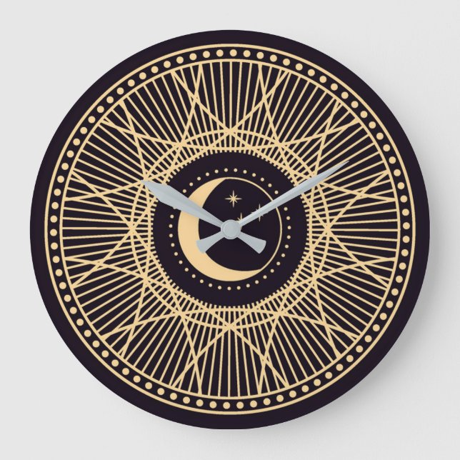 Celtic/Wiccan Symbol Large Clock (Front)