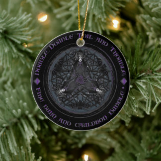 Celtic Wiccan Witch Pagan Witchy Witchcraft Xmas Ceramic Tree Decoration