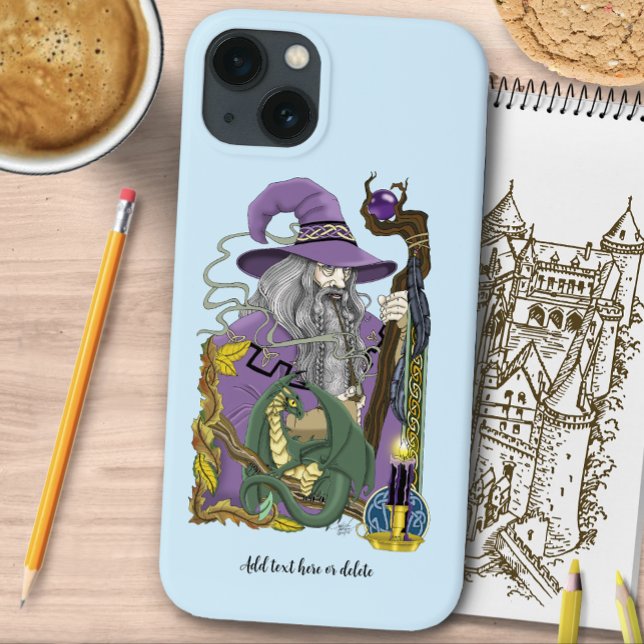 Celtic Wizard Dragon Fantasy Purple iPhone Case (Creator Uploaded)