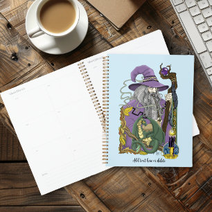 Celtic Wizard Dragon Fantasy Purple Planner
