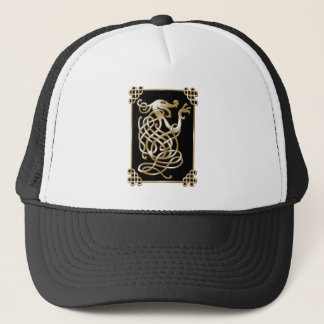 Celtic Wolf - Black Background Trucker Hat
