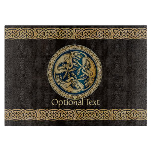 Celtic Wolf Knotwork Triad Cutting Board