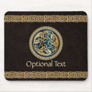 Celtic Wolf Knotwork Triad Mouse Mat