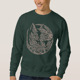 Celtic Wolf Knotwork Tribal Art Design Sweatshirt