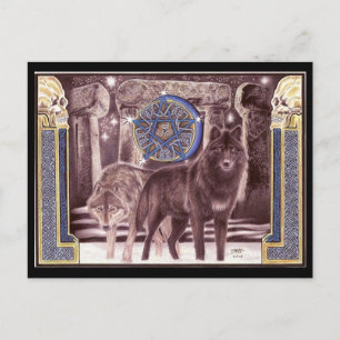 Celtic Wolf Magic Postcard
