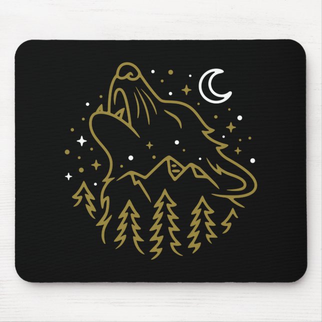 Celtic Wolf Mouse Mat (Front)