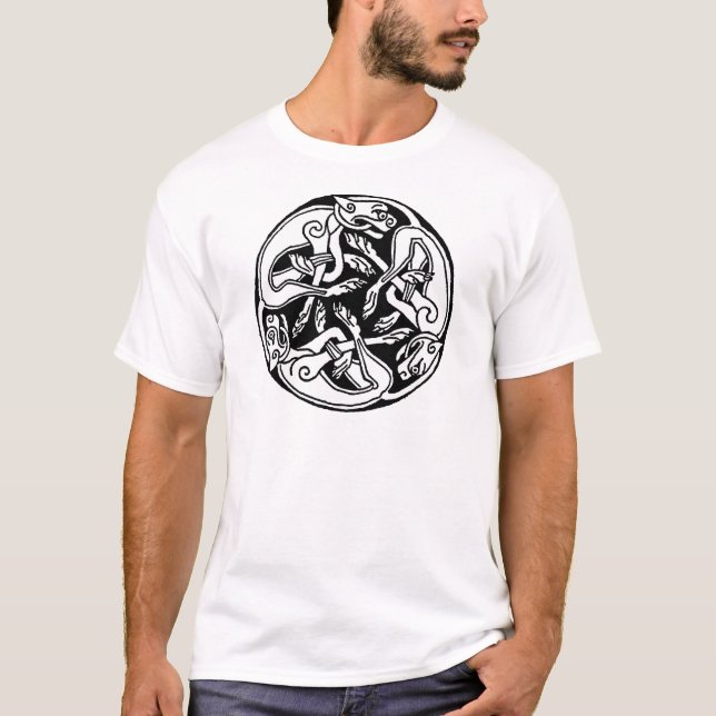 Celtic Wolf  Triskelion T-Shirt (Front)
