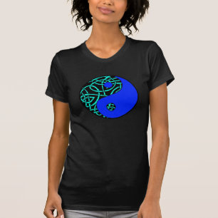 Celtic yin yang teeshirt (Teal and blue) T-Shirt
