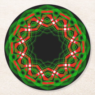 Celtic Yule Festival Round Paper Coaster