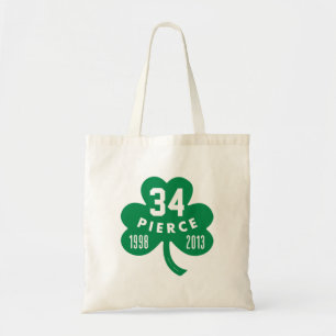 Celtics - Pierce 34 Retired Number Clover (Green)  Tote Bag