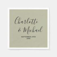 Cement Grey Script Minimalist Wedding